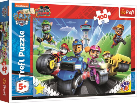 TREFL Puzzle Tlapková patrola: Na motorkách 100 dílků