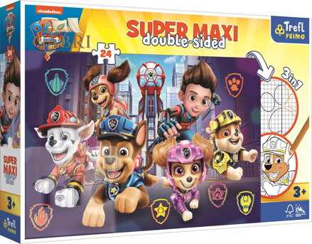 TREFL Oboustranné puzzle Tlapková patrola: Nová výzva SUPER MAXI 24 dílků