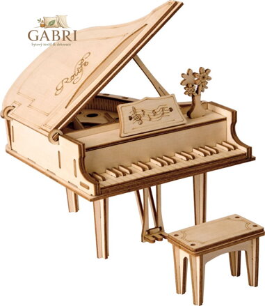 ROBOTIME Rolife 3D dřevěné puzzle Klavír 74 dílků