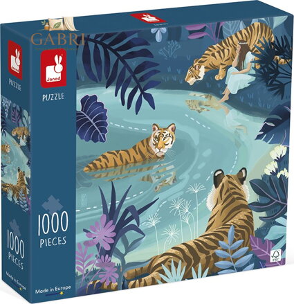 JANOD Puzzle Tygří setkání 1000 dílků
