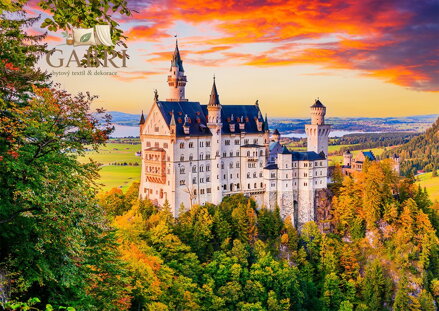 ENJOY Puzzle Zámek Neuschwanstein na podzim, Německo 1000 dílků