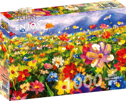 ENJOY Puzzle Barevná květinová louka 1000 dílků