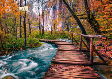 ENJOY Puzzle Lesní potok v Plitvicích, Chorvatsko 1000 dílků