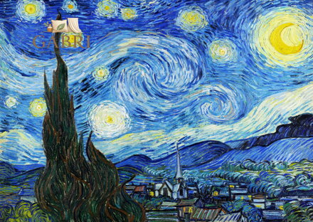 ENJOY Puzzle Vincent Van Gogh: Hvězdná noc 1000 dílků