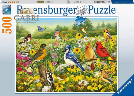 RAVENSBURGER Puzzle Ptačí louka 500 dílků