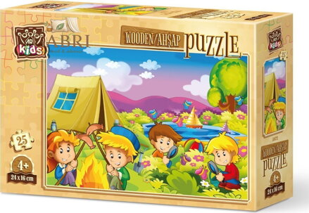 ART PUZZLE Dřevěné puzzle Zvědaví táborníci 25 dílků