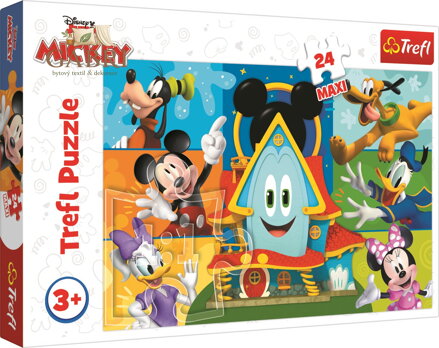 TREFL Puzzle Mickeyho klubík: Mickey Mouse a kamarádi MAXI 24 dílků