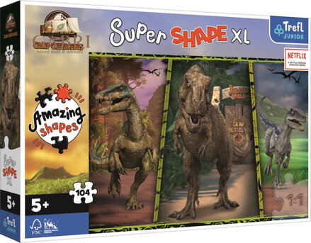 TREFL Puzzle Super Shape XL Jurský svět: Křídový kemp 104 dílků