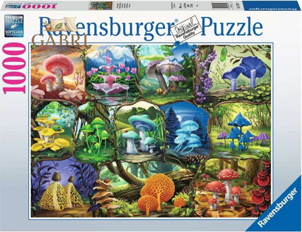 RAVENSBURGER Puzzle Barevné houbičky 1000 dílků