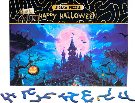 Puzzle Happy Halloween: Strašidelný zámek 468 dílků