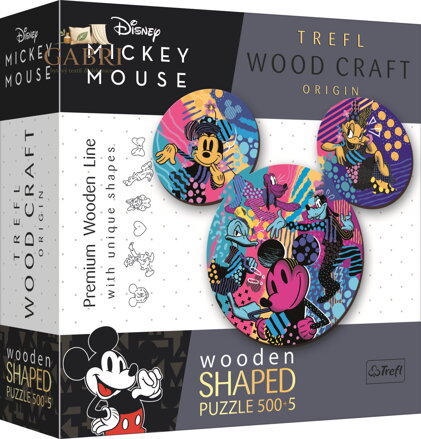 TREFL Wood Craft Origin puzzle Mickey Mouse 505 dílků