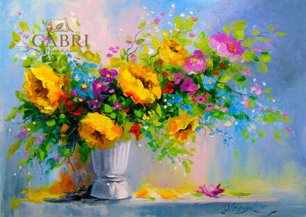 ENJOY Puzzle Kytice se žlutými květinami 1000 dílků