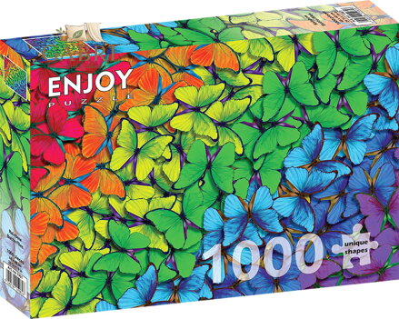 ENJOY Puzzle Duhoví motýlci 1000 dílků