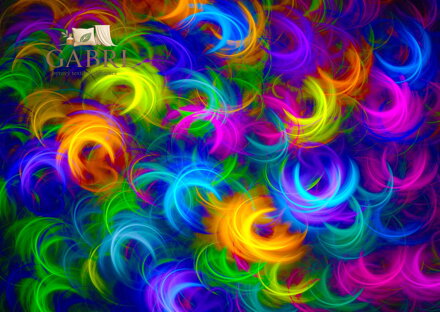 ENJOY Puzzle Abstraktní neonová peříčka 1000 dílků