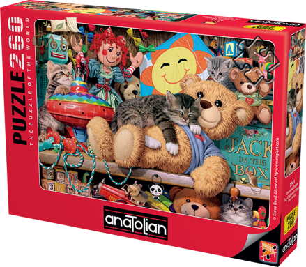 ANATOLIAN Puzzle Koťata na poličce s hračkami 260 dílků