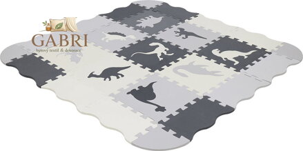 Matadi Pěnové puzzle šedé Dinosauři (28x28)