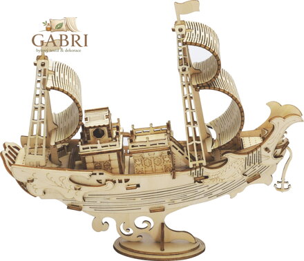 ROBOTIME Rolife 3D dřevěné puzzle Japonská diplomatická loď 91 dílků