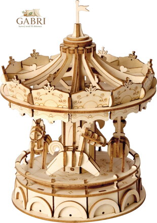 ROBOTIME Rolife 3D dřevěné puzzle Kolotoč 174 dílků