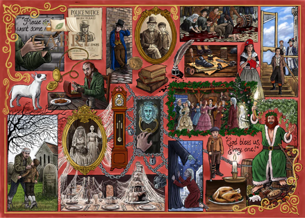 GIBSONS Puzzle Knižní klub: Charles Dickens 1000 dílků