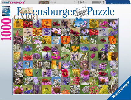 RAVENSBURGER Puzzle Včely na květinách 1000 dílků