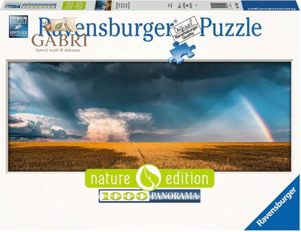 RAVENSBURGER Panoramatické puzzle Obloha před bouřkou 1000 dílků