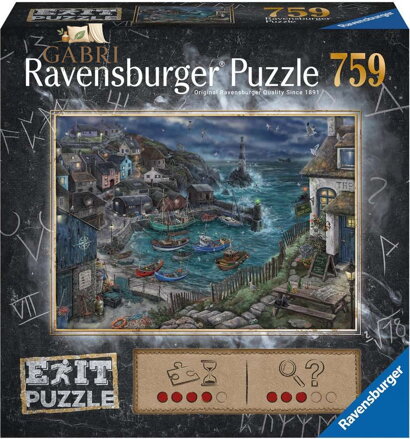RAVENSBURGER Únikové EXIT puzzle Rybářská vesnice 759 dílků