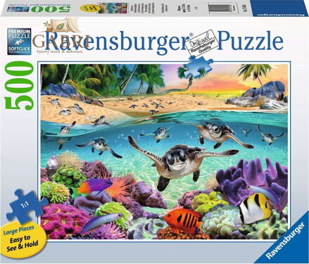 RAVENSBURGER Puzzle Želví mláďata XXL 500 dílků