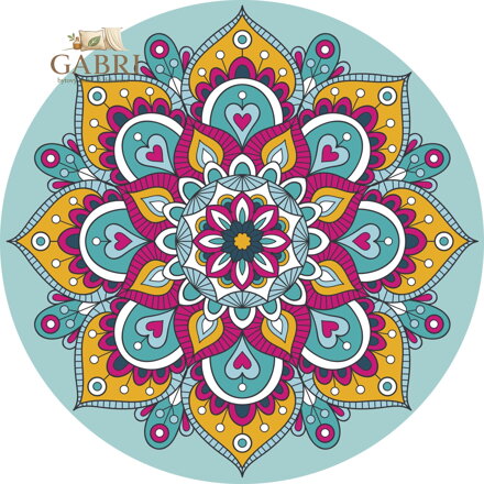 GRAFIX Diamantové malování na rámu Mandala tyrkysová 30cm