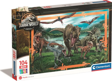 CLEMENTONI Puzzle Jurský svět MAXI 104 dílků
