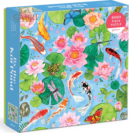 GALISON Puzzle U jezírka Koi kaprů 1000 dílků