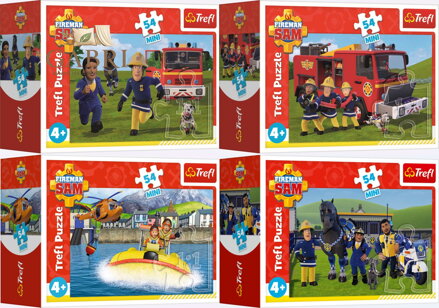 TREFL Displej Puzzle Požárník Sam 54 dílků (40 ks)