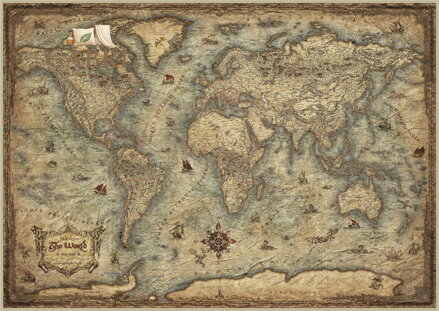 EDUCA Puzzle Mapa světa 3000 dílků