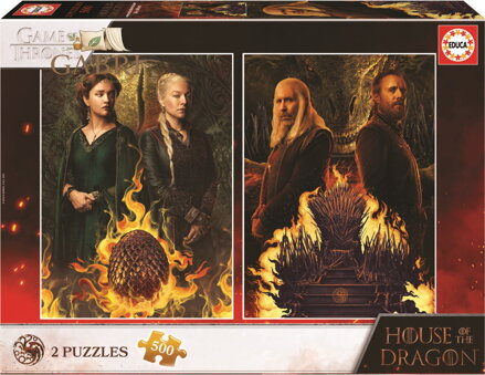 EDUCA Puzzle Rod Draka 2x500 dílků