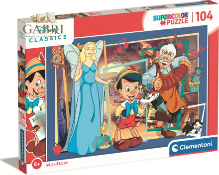 CLEMENTONI Puzzle Disney: Pinocchio 104 dílků