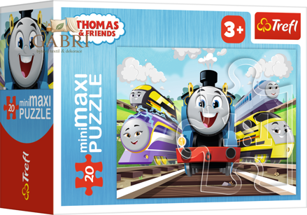 TREFL Puzzle Mašinka Tomáš: Všechny vláčky vpřed 20 dílků