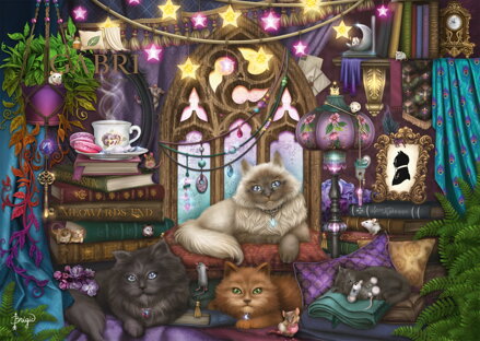 SCHMIDT Puzzle Kočky a pohovka 1000 dílků