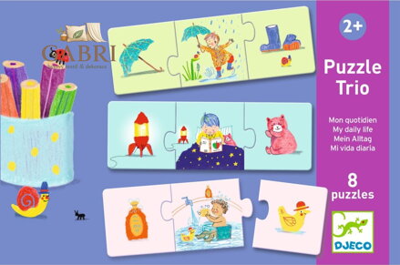 DJECO Puzzle Trio Můj den 8x3 dílků
