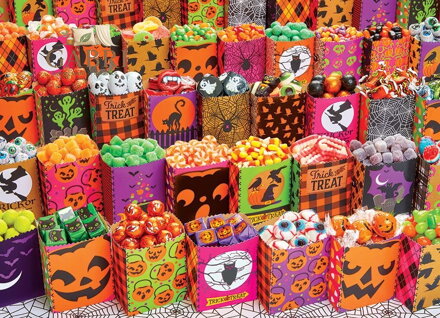 COBBLE HILL Puzzle Halloweenské sladkosti 500 dílků