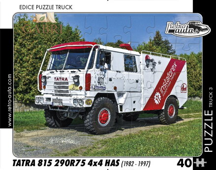 RETRO-AUTA Puzzle TRUCK č.3 Tatra 815 290R75 4x4 HAS (1982-1997) 40 dílků