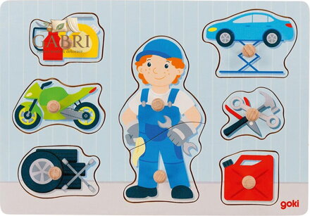 GOKI Dřevěná vkládačka Automechanik