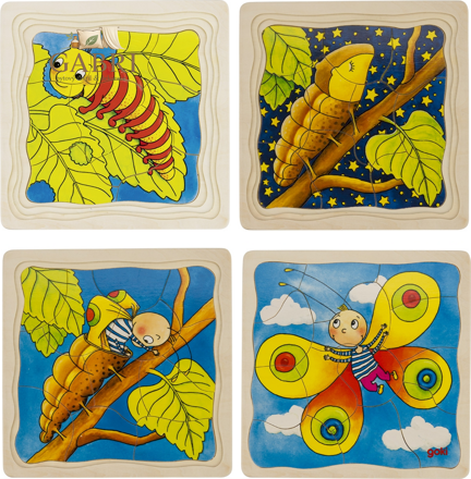 GOKI Vývojové dřevěné puzzle Motýl