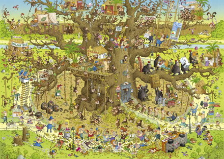 HEYE Puzzle Šílená ZOO: Opičí výběh 1000 dílků