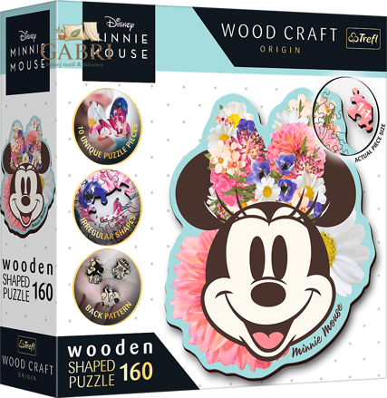 TREFL Wood Craft Origin puzzle Stylová Minnie 160 dílků