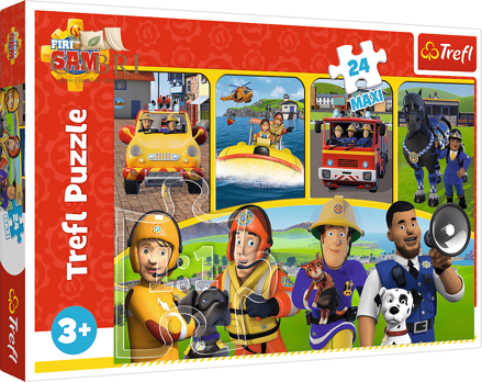 TREFL Puzzle Požárník Sam: Sam a přátelé MAXI 24 dílků