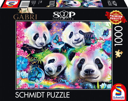 SCHMIDT Puzzle Neon: Pandy 1000 dílků
