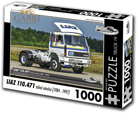 RETRO-AUTA Puzzle TRUCK č.19 Liaz 110.471 tahač návěsů (1984-1997) 1000 dílků