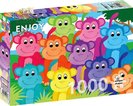 ENJOY Puzzle Duhové opičky 1000 dílků
