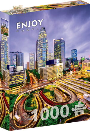 ENJOY Puzzle Čtvrť Niši-Šindžuku, Tokio 1000 dílků
