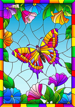 ENJOY Puzzle Křišťálový motýl 1000 dílků