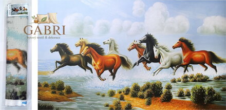 Norimpex Diamantové malování Cválající stádo 80x40cm
